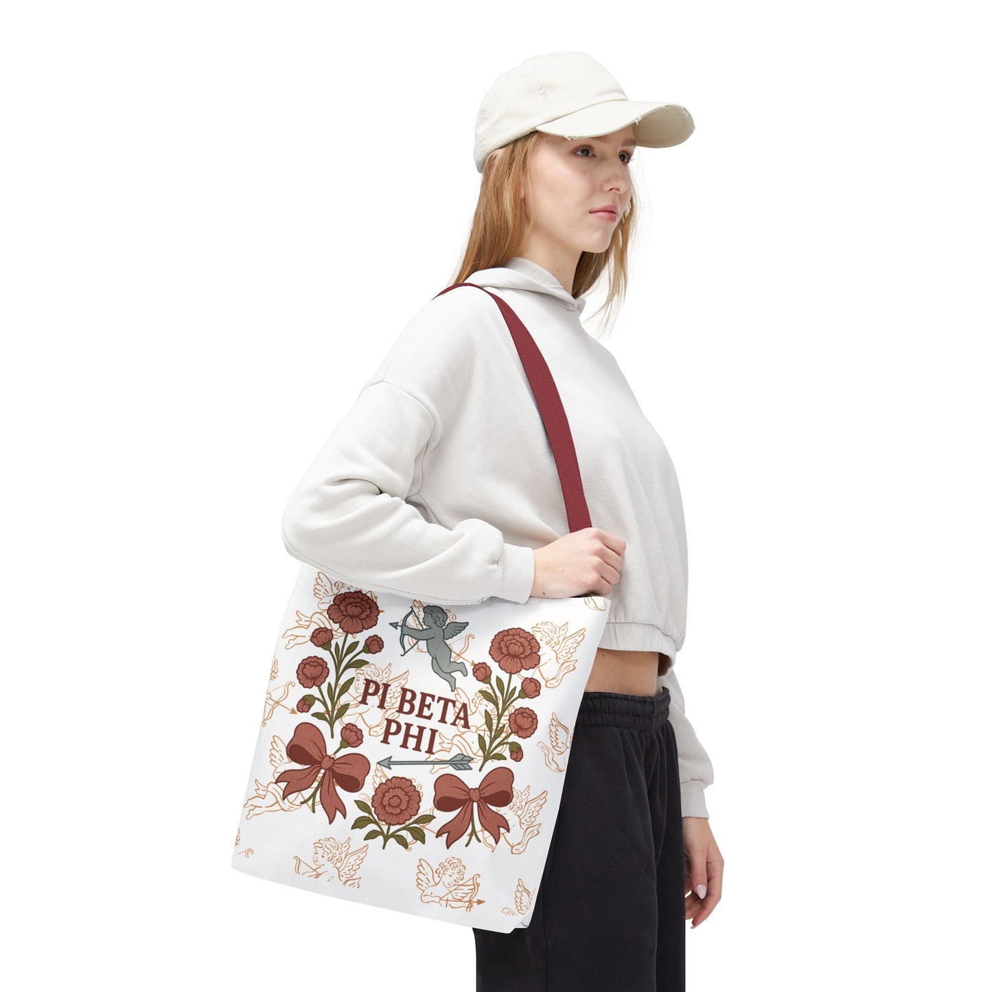Floral Pi Phi Sorority Tote Bag