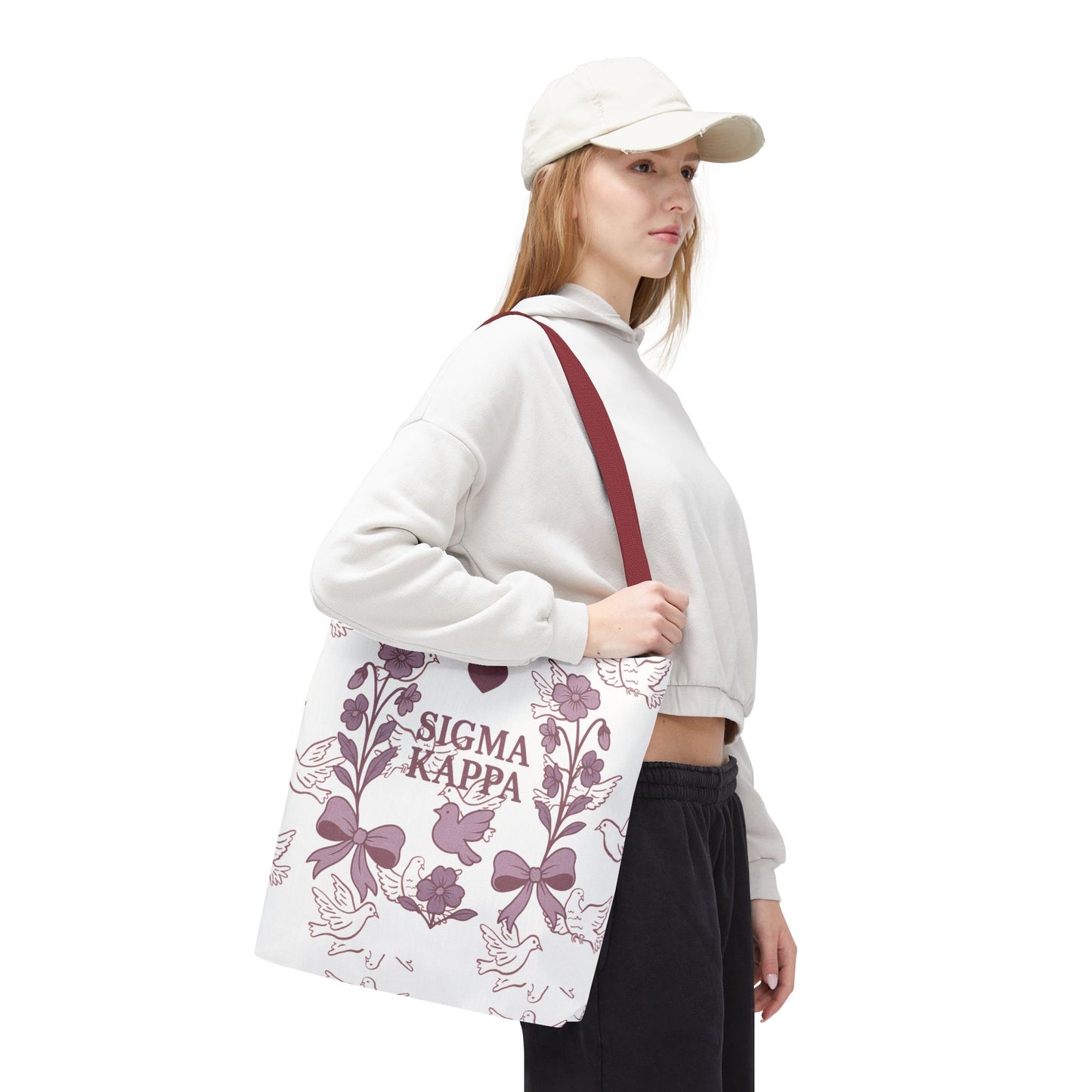 Sigma Kappa Floral Tote Bag | Sorority Gift, Eco-Friendly Carry-All, College Accessory, Stylish Shopping Bag, Chic Beach Tote