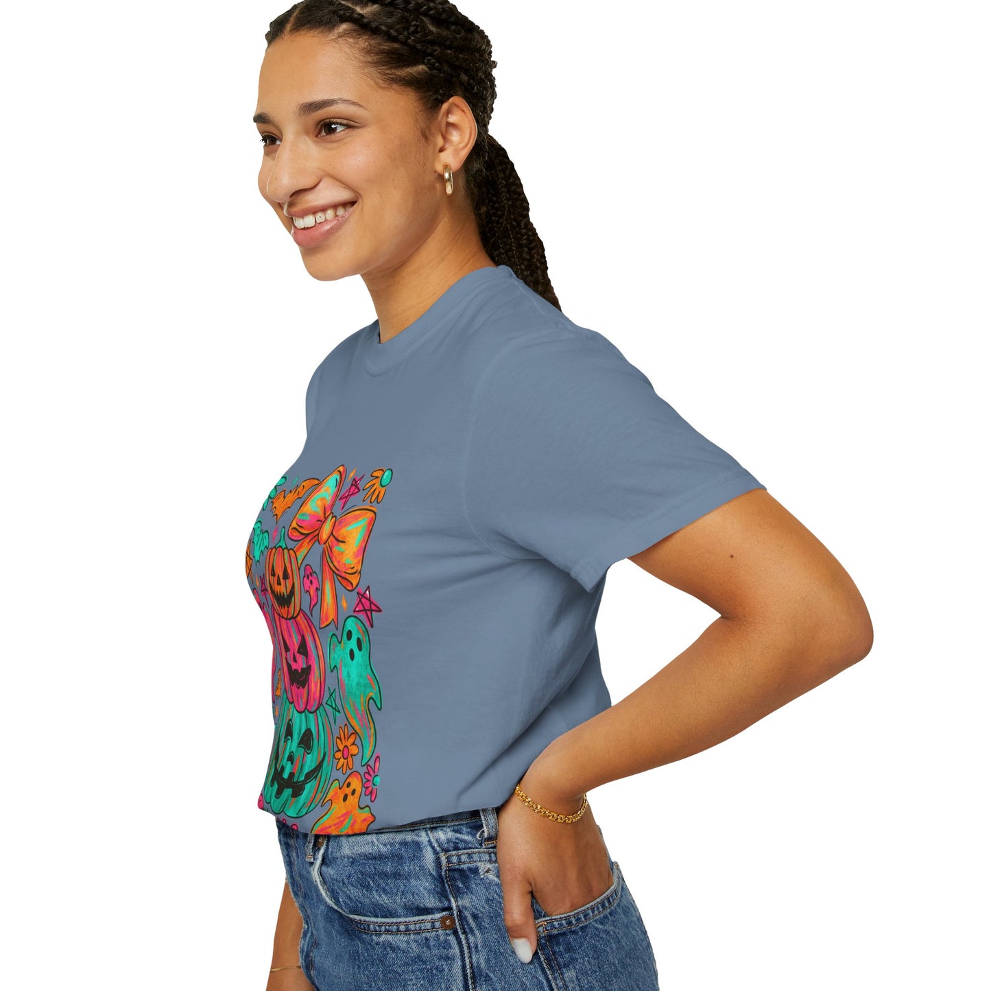 Whimsical Halloween T-Shirt, Perfect for Fall Celebrations, Ghosts & Pumpkins Design, Unisex Tee, Festive Apparel, Halloween Costume