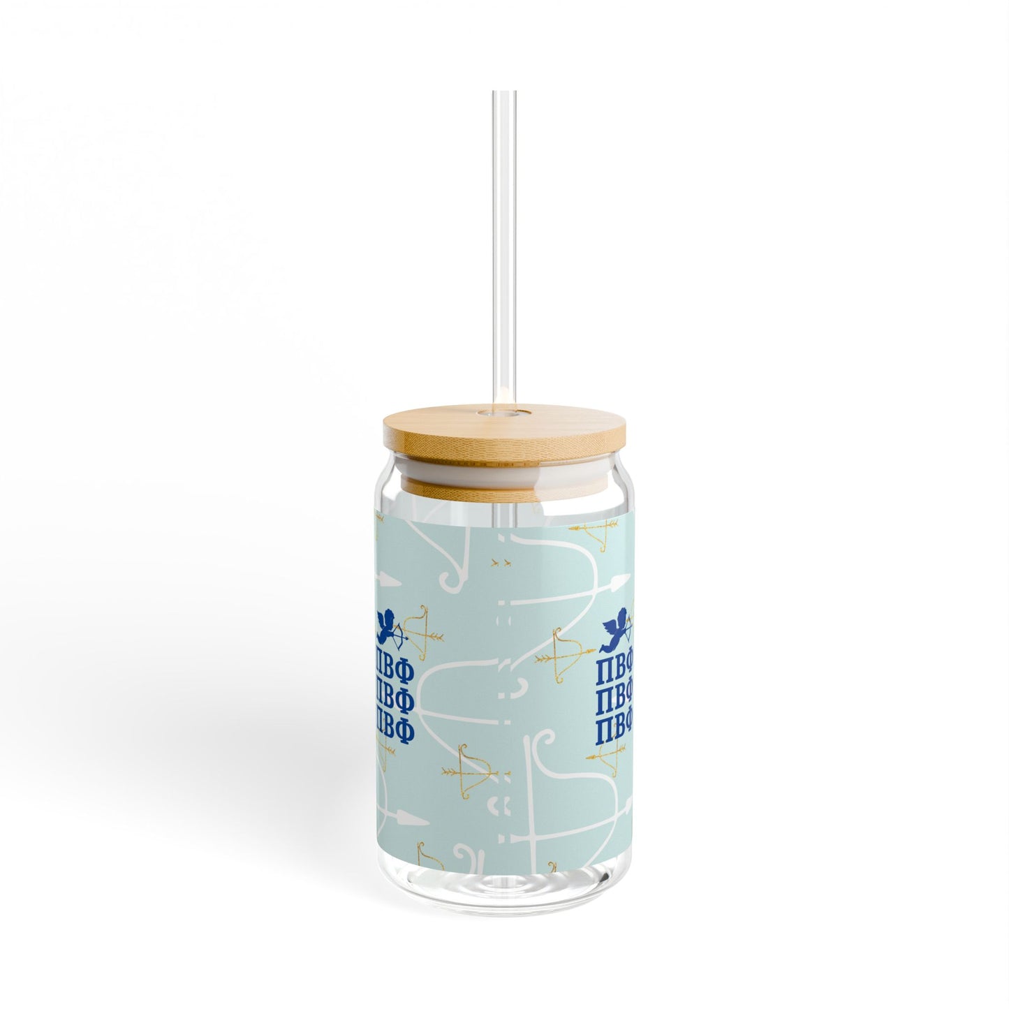 Pi Beta Phi Sipper Glass with Custom Design, Personalized Drinkware, Greek Life, Sorority Gift, Sisterhood