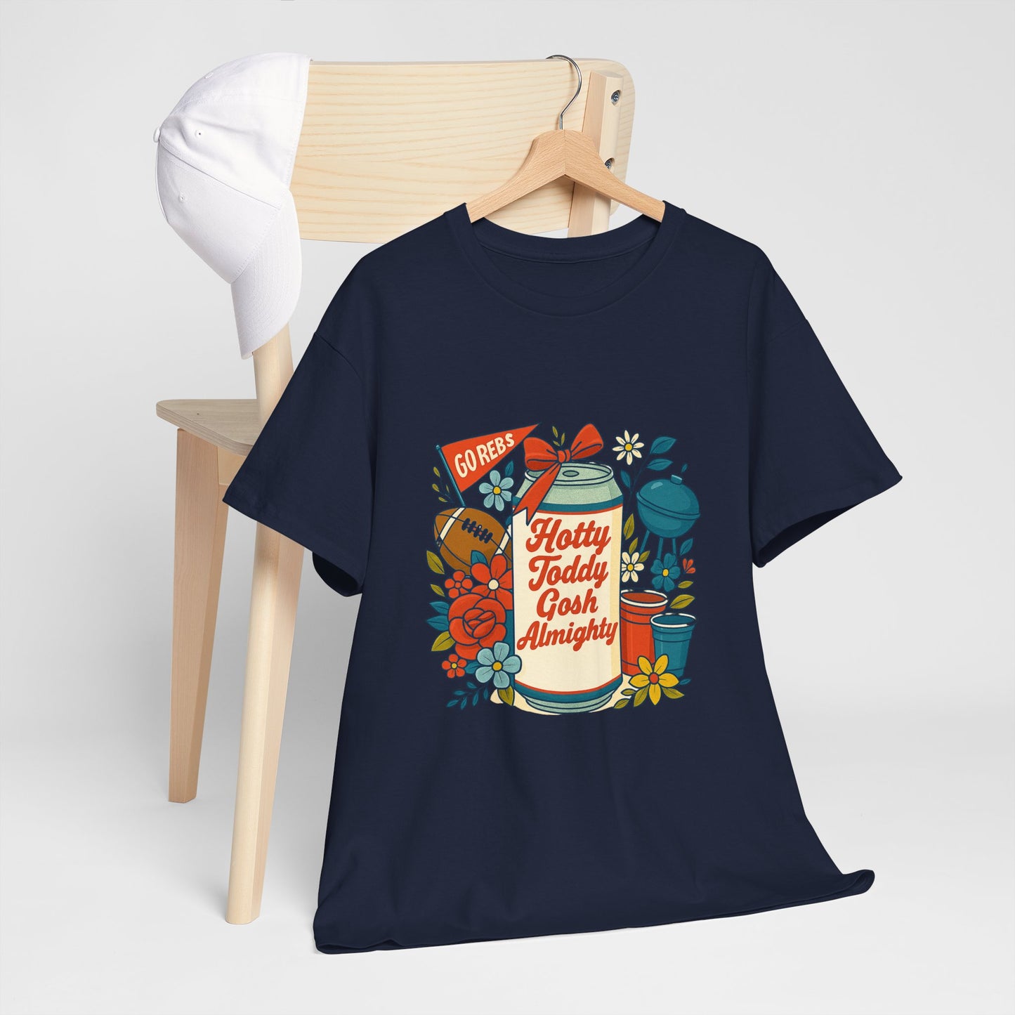 Hotty Toddy Heavy Cotton Tee - Unisex Graphic T-Shirt, Casual Wear, College Apparel, Gift for Students, Spring Break Fashion
