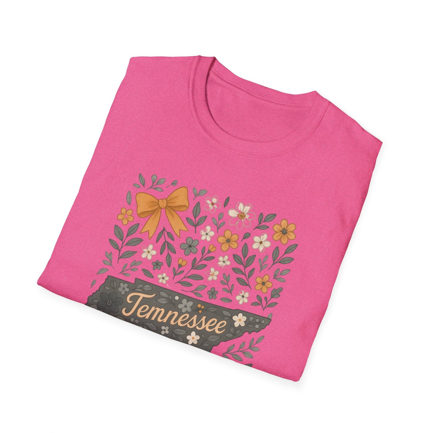 Tennessee Floral T-Shirt, Casual Wear, Gift for Her, Souvenir, Nature Lover Apparel, Spring Outfit