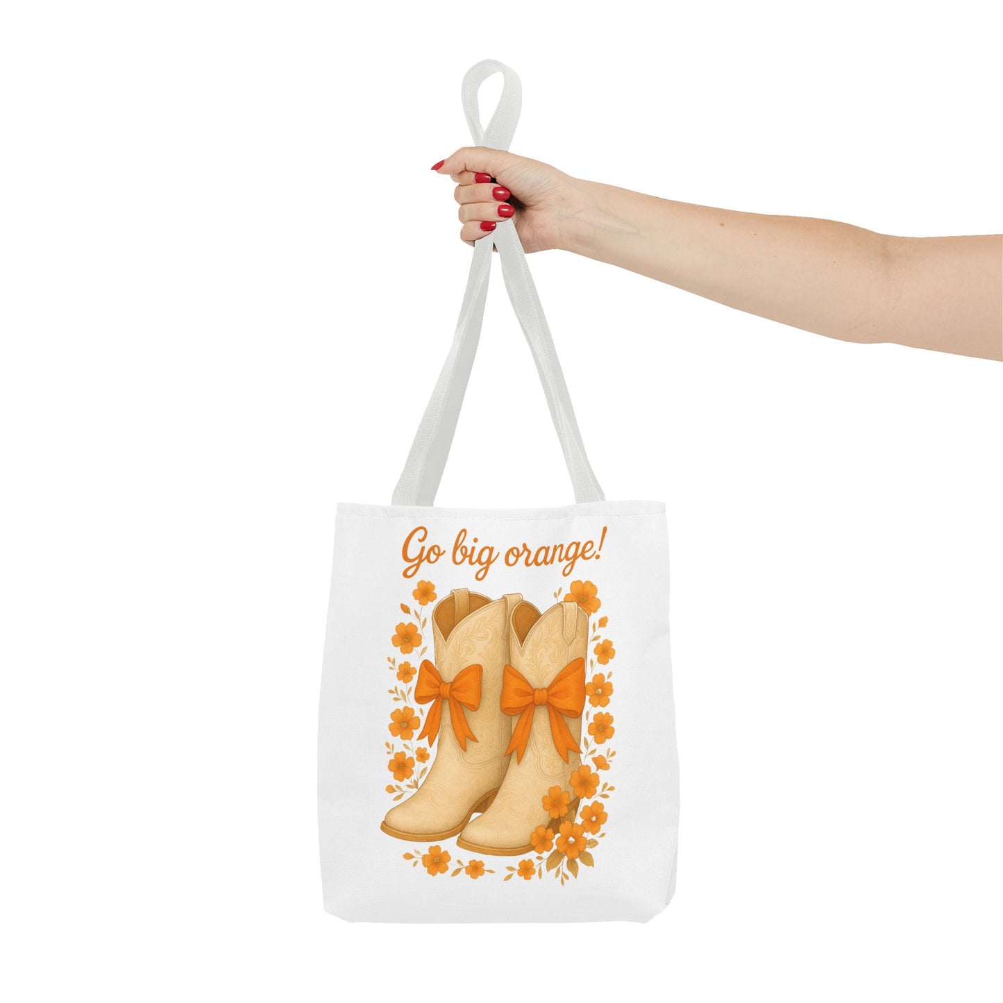 Tennessee Game Day, Floral Tote Bag, Coquette Bow Boot Design, Go Vols, Knoxville Tennessee, Alumni Gift, Rocky Top, Graduation Gift