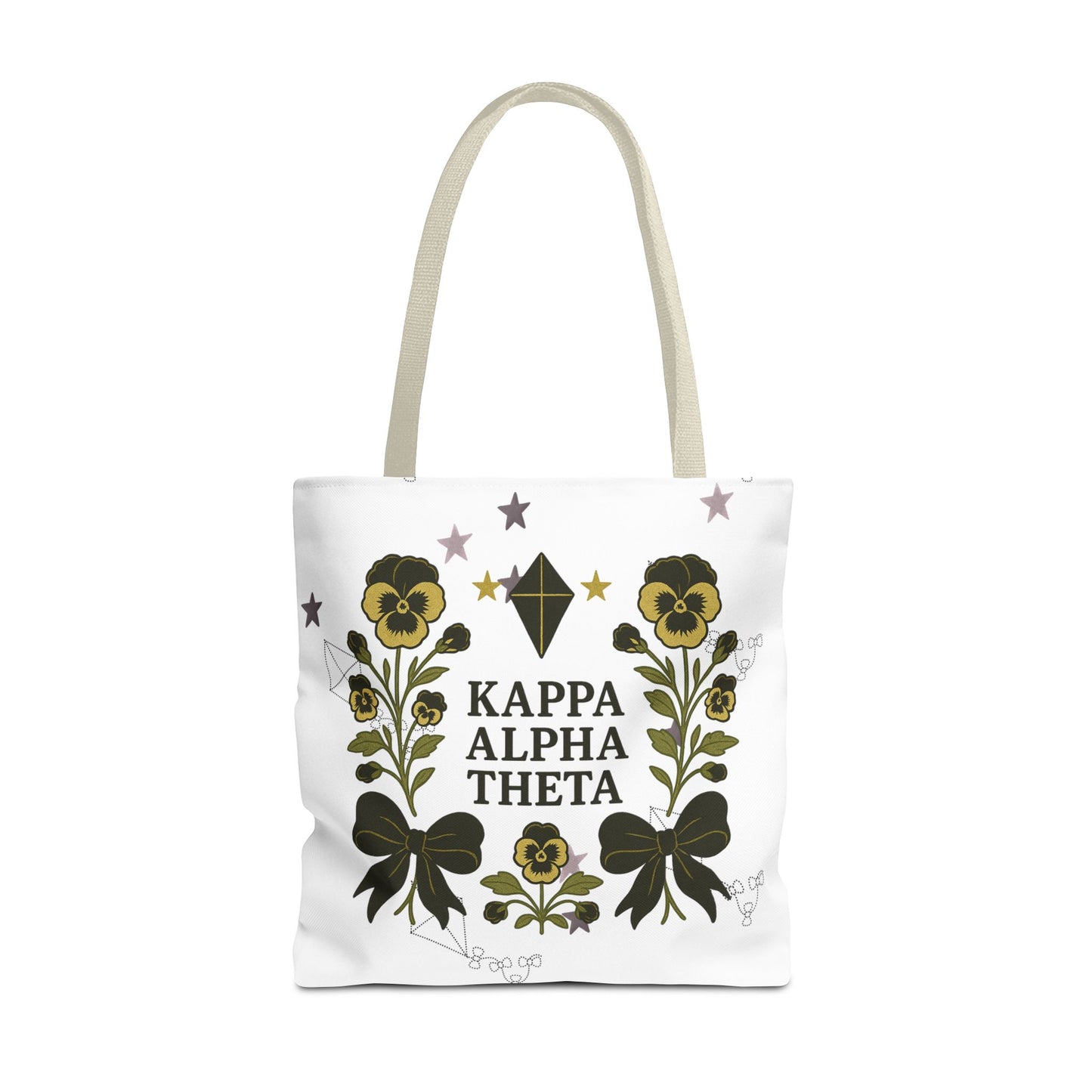 Floral Sorority Tote Bag | Kappa Alpha Theta, Eco-Friendly Bag, Gift for Sisters, College Accessory, Summer Outing Bag