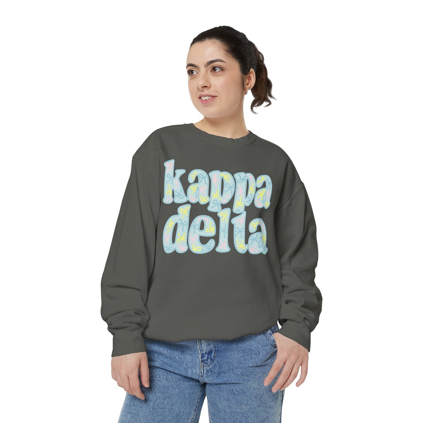 Sorority Sisters Cozy Sweatshirt - KaDelta Unisex Garment-Dyed