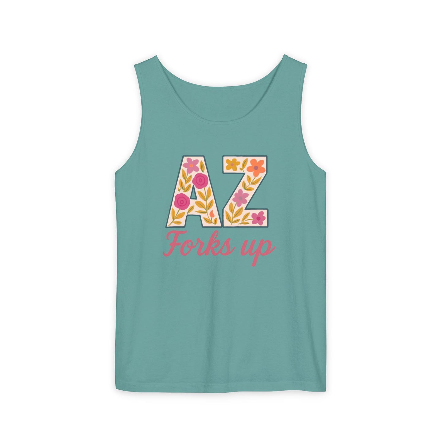AZ Tank Top - AZ Forks Up Apparel, Summer Wear, Vacation Top, Travel Essentials, Gifts for Arizonans, Sun devils, comfort colors, graduation gift