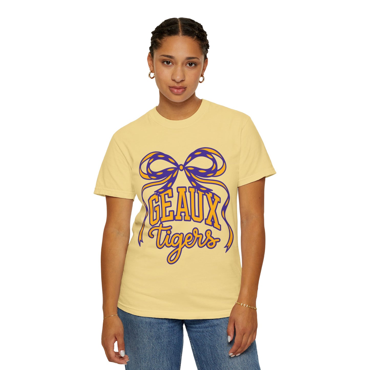 Géaux Tigers Garment-Dyed T-Shirt, Unisex Tee, LSU Spirit Wear, College Apparel, Game Day Outfit, Casual Style