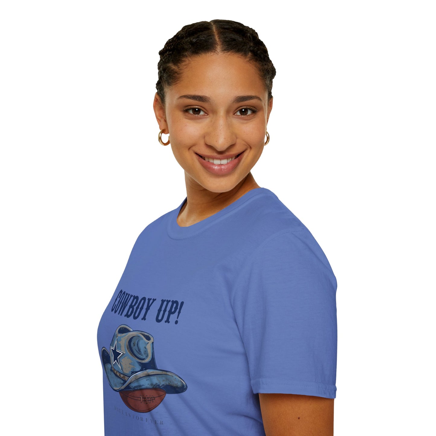 Cowboy Up! Unisex Softstyle T-Shirt - Casual Western Tee for Rodeos, Country Events, Fun Graphic Shirt, Everyday Wear