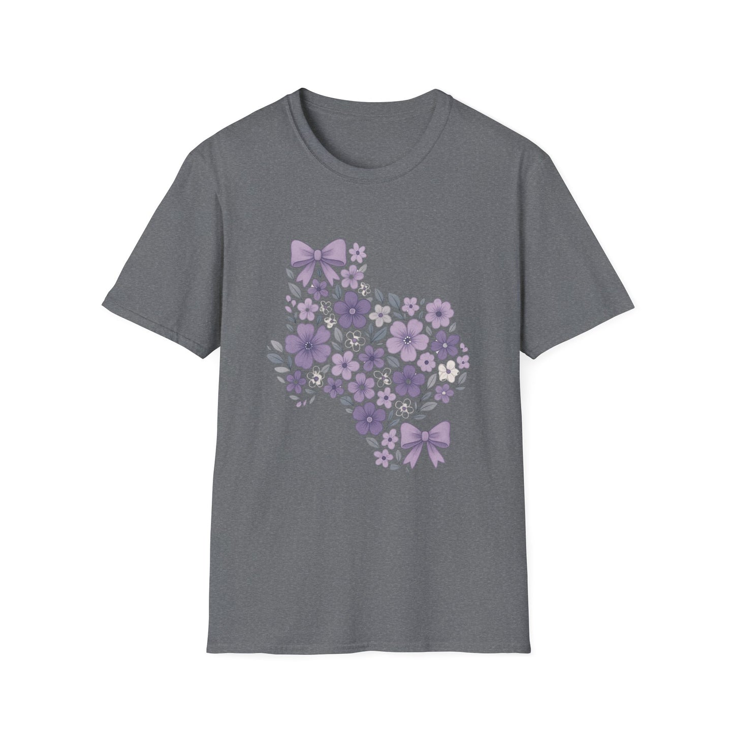 Texas Floral T-Shirt, Casual Summer Top, Gift for Her, Boho Style Tee, Spring Fashion, State Pride Shirt, Soft and Comfy Wear