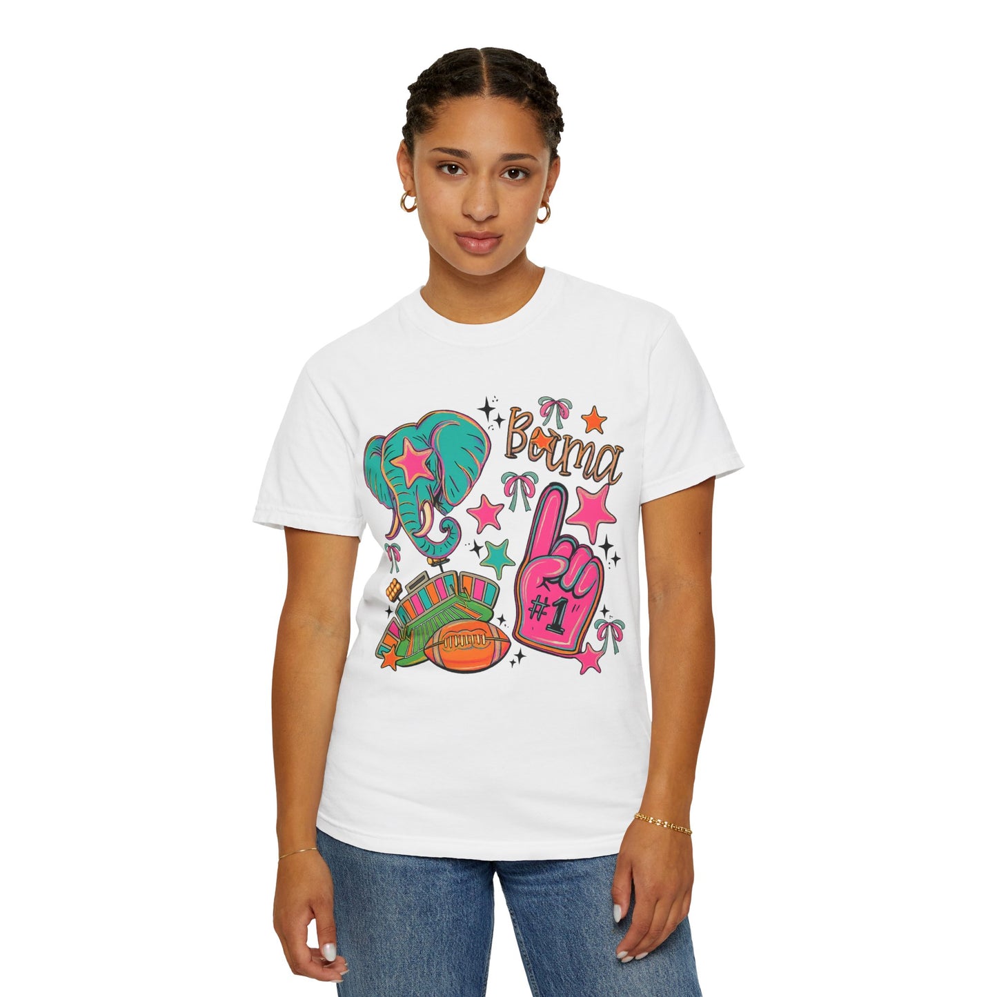 Preppy Neon Elephant Fan T-Shirt