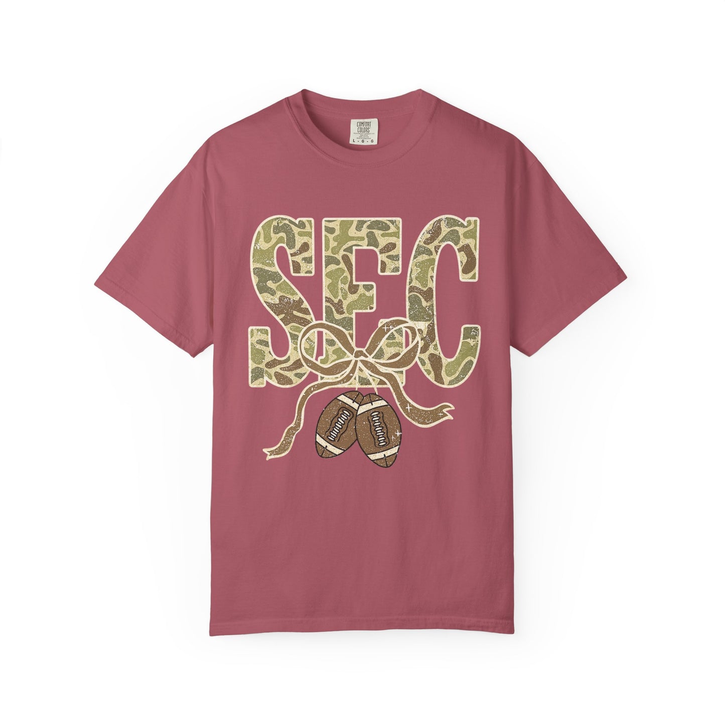Camo Lettered Unisex T-Shirt - SEC Fan Gear - Gift for Him - Outdoor Wear