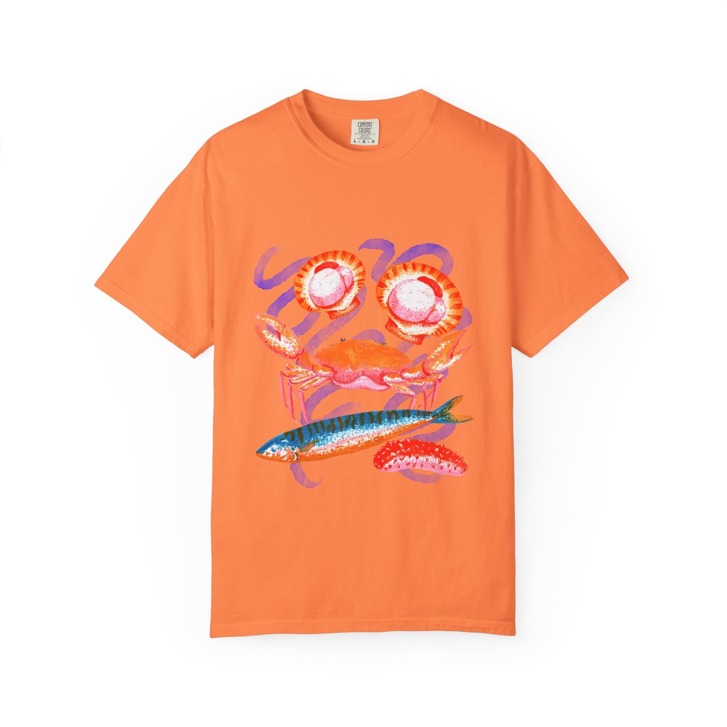 Retro Seafood Graphic T-Shirt - Fresh Catch Comfort Colors Tee