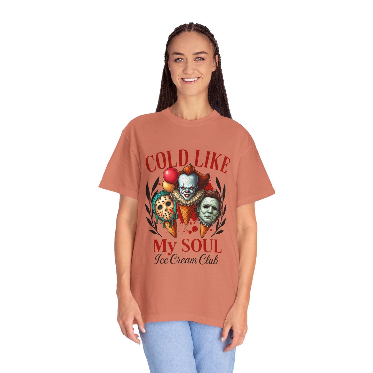 Chilling Soul T-Shirt, Vintage Horror Tee, Unisex Graphic Shirt, Ice Cream Lovers Gift, Fun Movie Merch