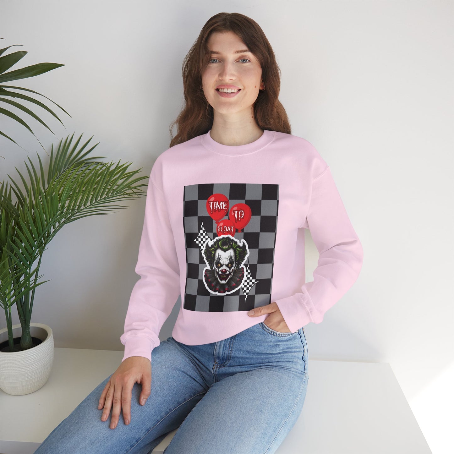 Horror Fan Crewneck Sweatshirt - Time To Float, Love It Or Leave It