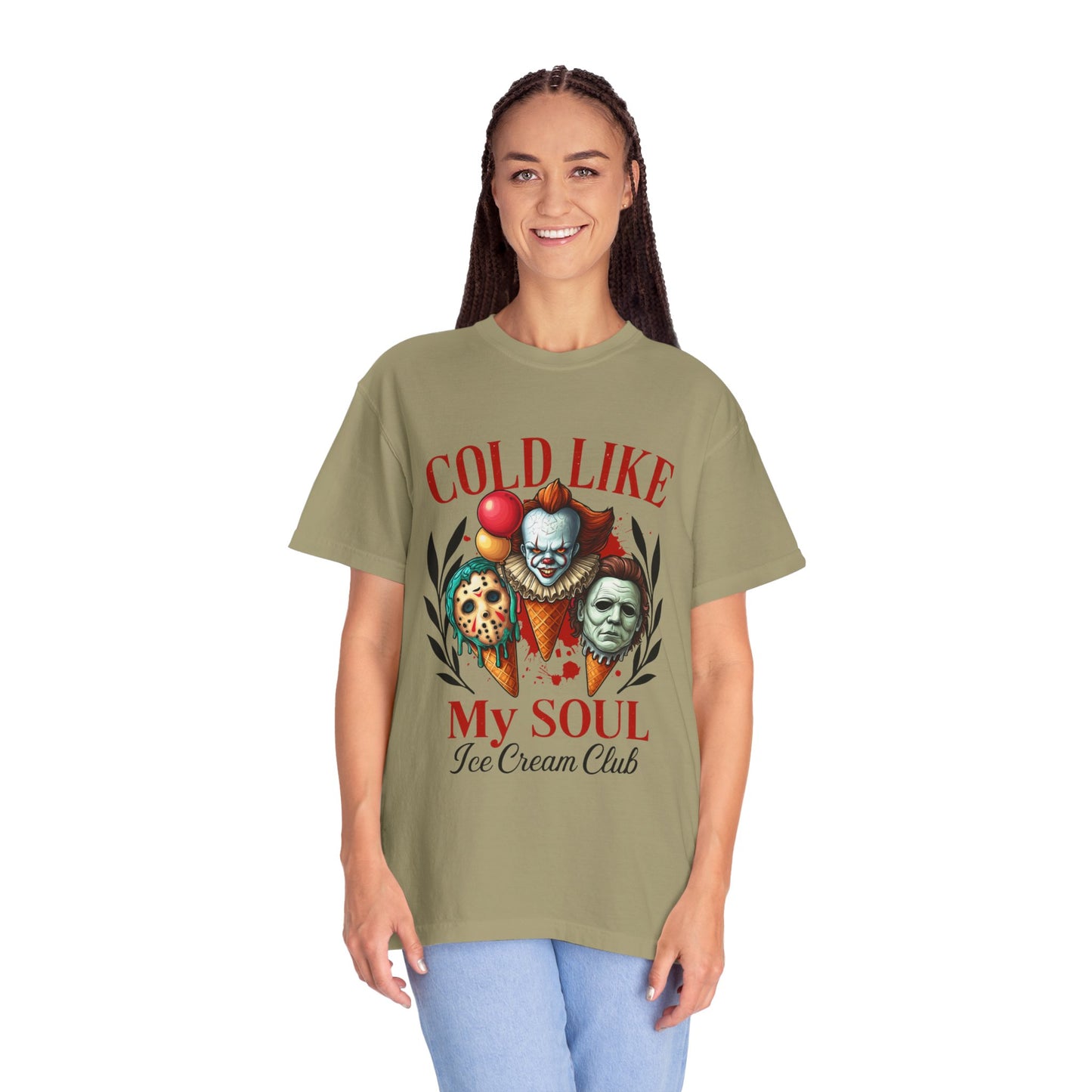Chilling Soul T-Shirt, Vintage Horror Tee, Unisex Graphic Shirt, Ice Cream Lovers Gift, Fun Movie Merch