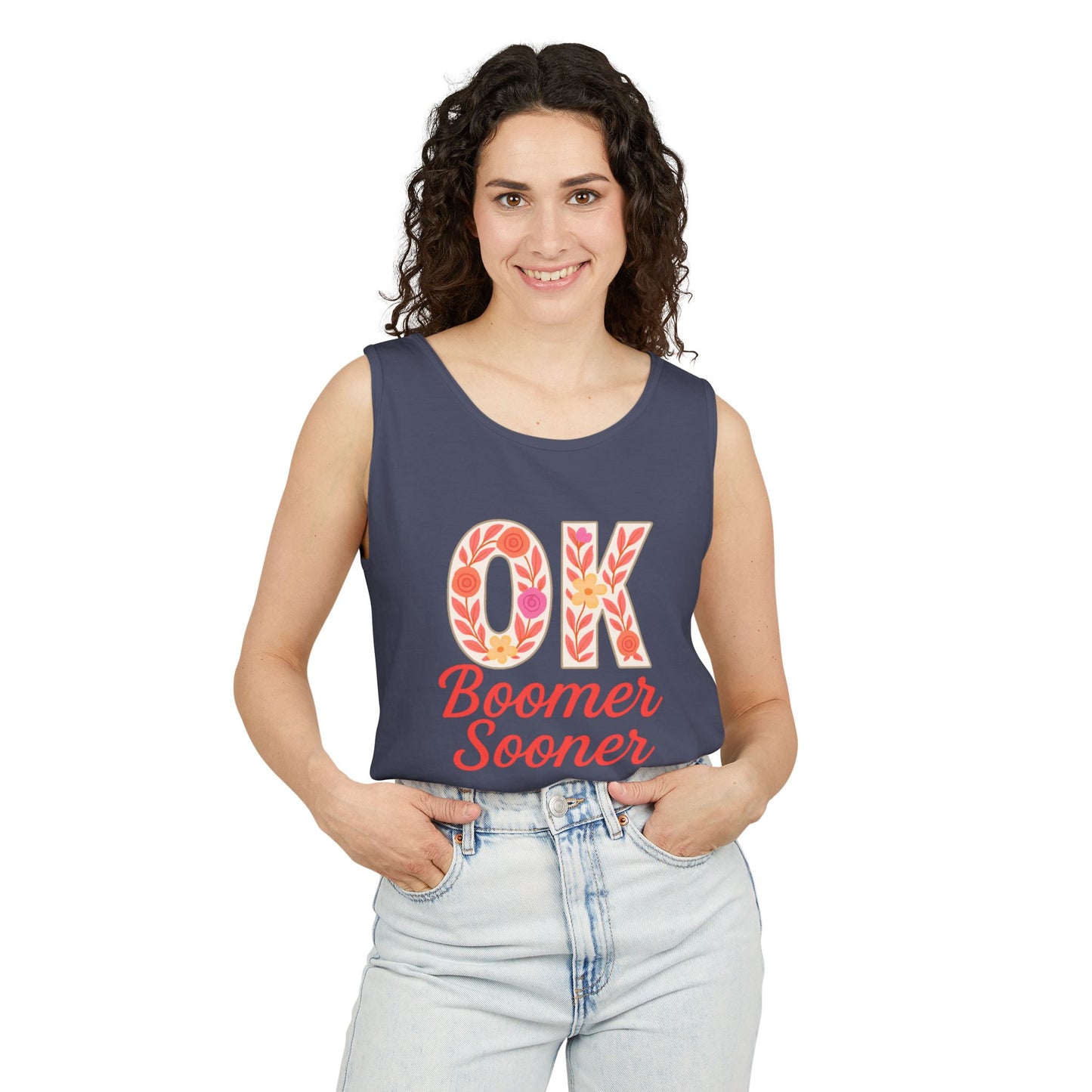 Oklahoma Comfort Colors Tank, Trendy Garment-Dyed Tank Top, OK Boomer Sooner, Casual Summer Wear, Gift for Graduates