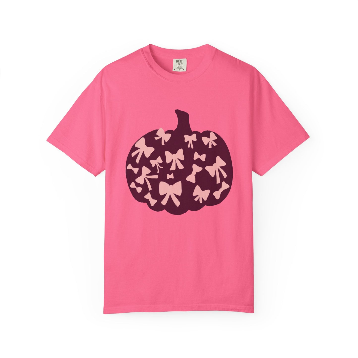 Pumpkin Bow Graphic Tee | Unisex Fall T-Shirt, Halloween Top, Cute Autumn Shirt, Gift for Her, Festival Wear