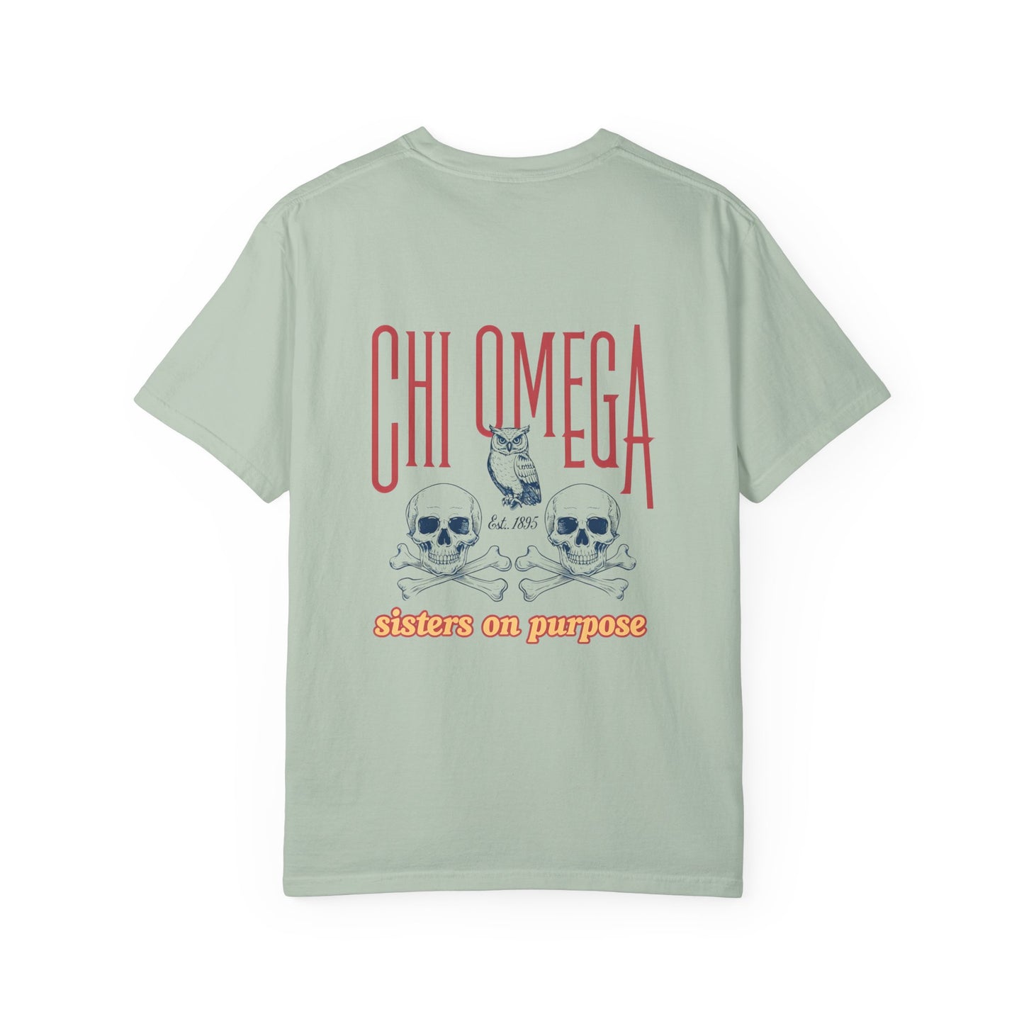 Chi Omega Sister T-Shirt, Sorority Apparel, College Tee, Garment-Dyed Shirt, Greek Life Merchandise, Casual Wear