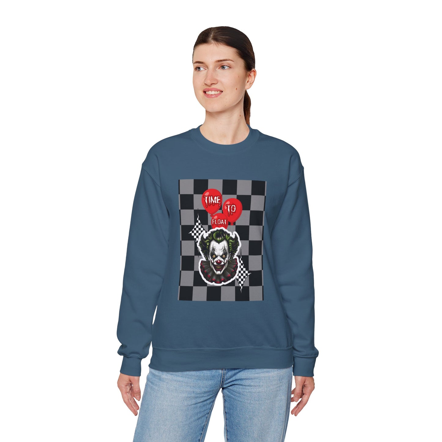Horror Fan Crewneck Sweatshirt - Time To Float, Love It Or Leave It