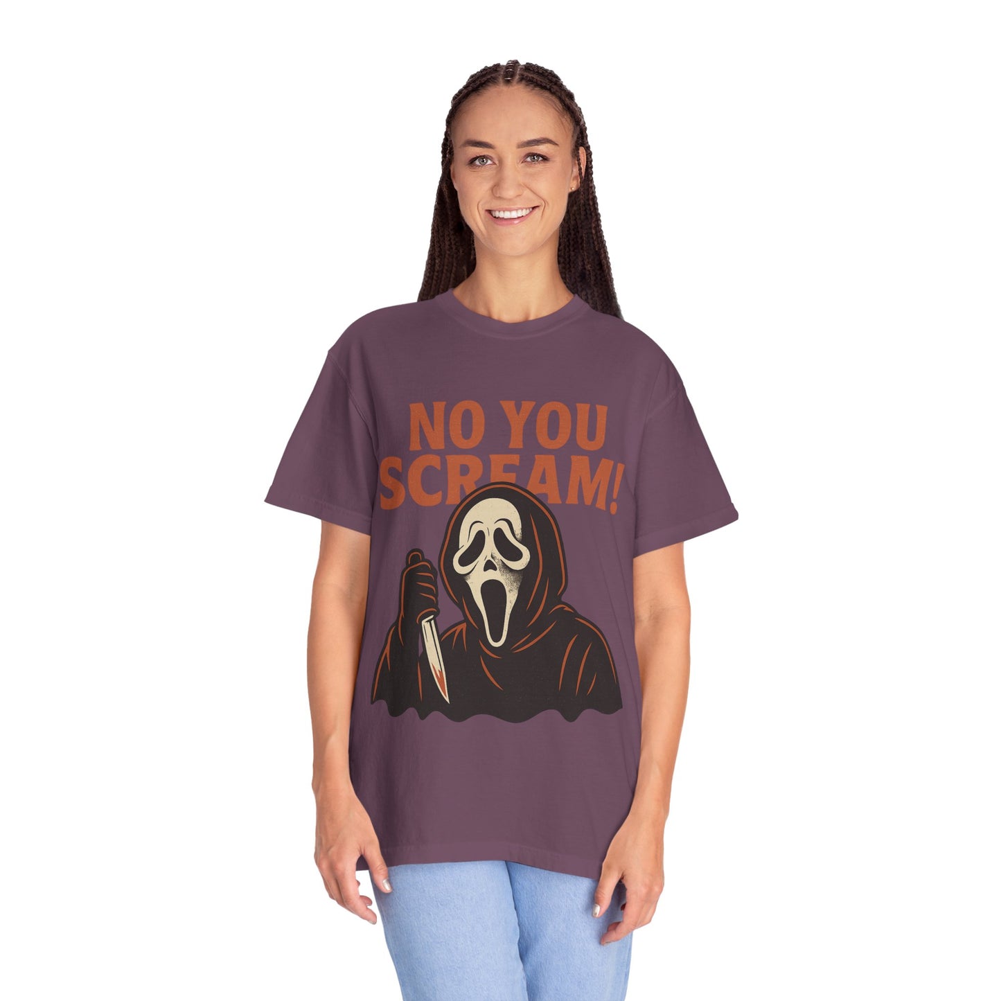 Unisex Horror-Themed T-shirt | Fun Scream Design for Halloween, Costume Parties, Movie Nights, Gift for Horror Fans