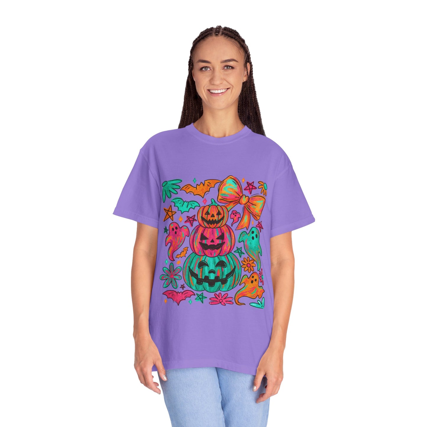 Whimsical Halloween T-Shirt, Perfect for Fall Celebrations, Ghosts & Pumpkins Design, Unisex Tee, Festive Apparel, Halloween Costume