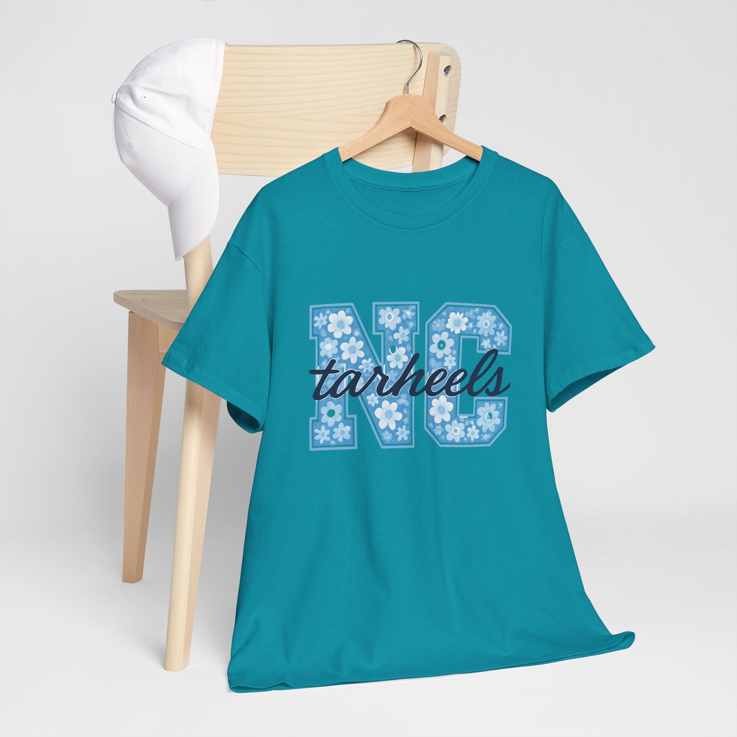 North Carolina Tarheels Unisex Heavy Cotton Tee, College Spirit Wear, Men's and Women's Casual T-Shirt, School Pride Apparel, Gift for Fans