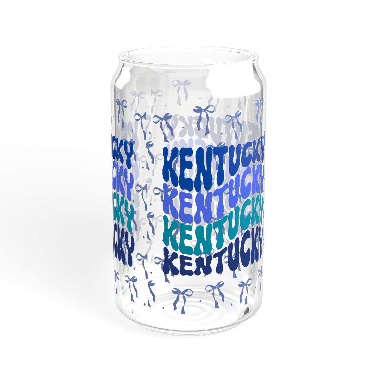 Coquette Bow Kentucky Sipper Glass, Eco-Friendly Drinkware for Summer Parties, kentucky Gifts, Personalized Beverage Container, UK cats fan gift, graduation gift