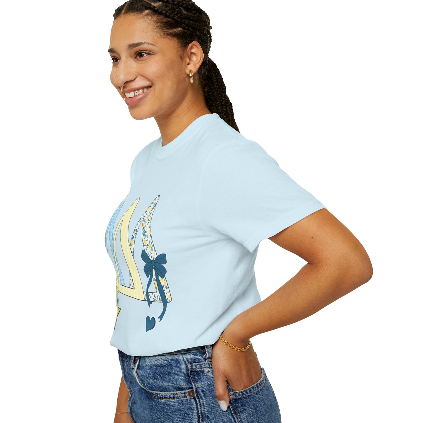 Whimsical yellow and blue Graphic T-Shirt