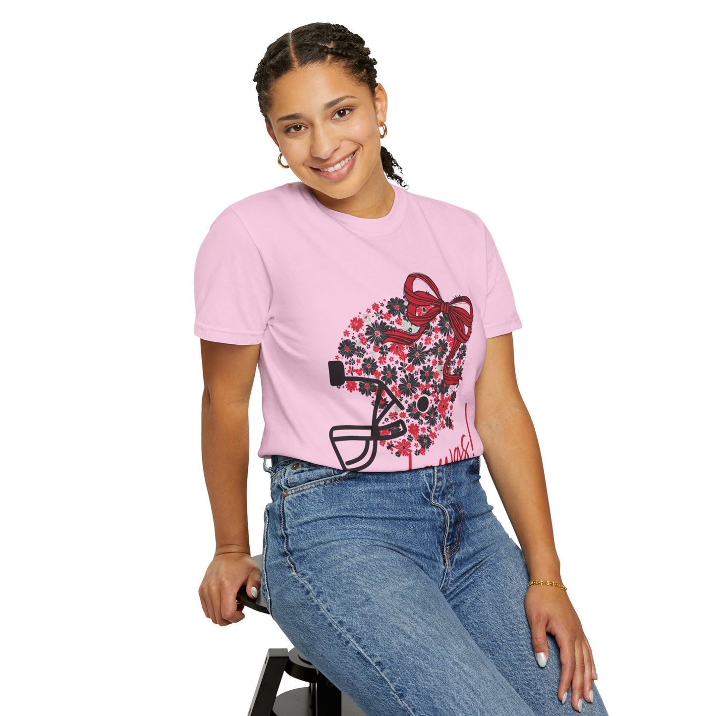 Floral Game Day T-Shirt for Fans, Unisex Apparel, Sports Tee for Tailgating, Perfect for Football Season, Gift for Team Supporters