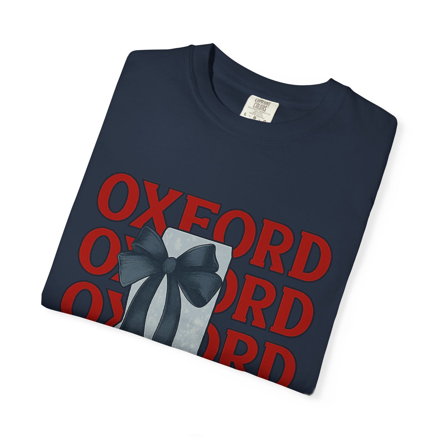 Oxford Bow Graphic Tee, Casual Unisex T-shirt, Gift for Students, College Apparel, Trendy Fashion Top, Birthday Gift