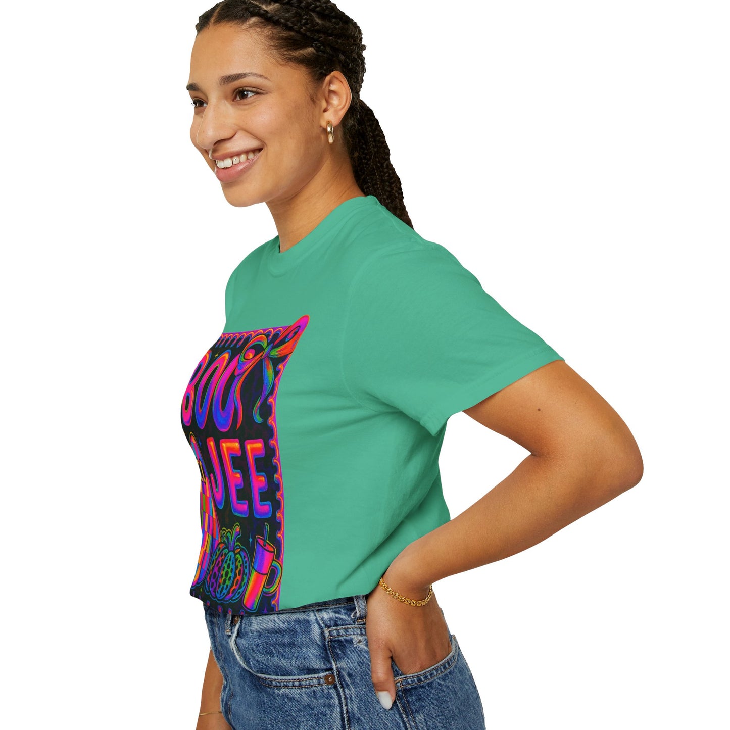 BOOJee Retro Comfort Colors, Garment-Dyed T-shirt, Colorful Graphic Tee, Unisex Streetwear, Fun Gift, Festival Fashion, Vegan Style