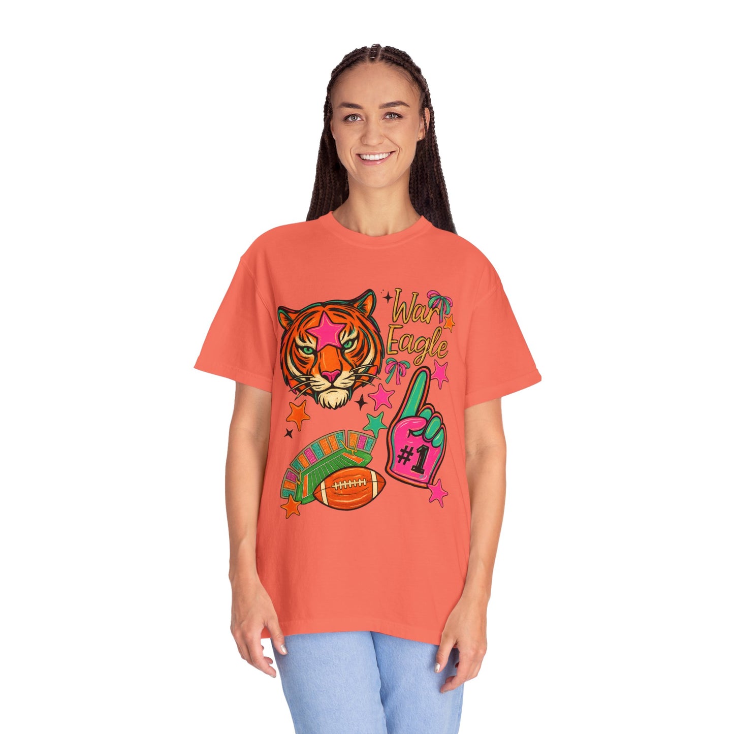 Vintage Preppy Tiger Football Game Day Unisex T-shirt