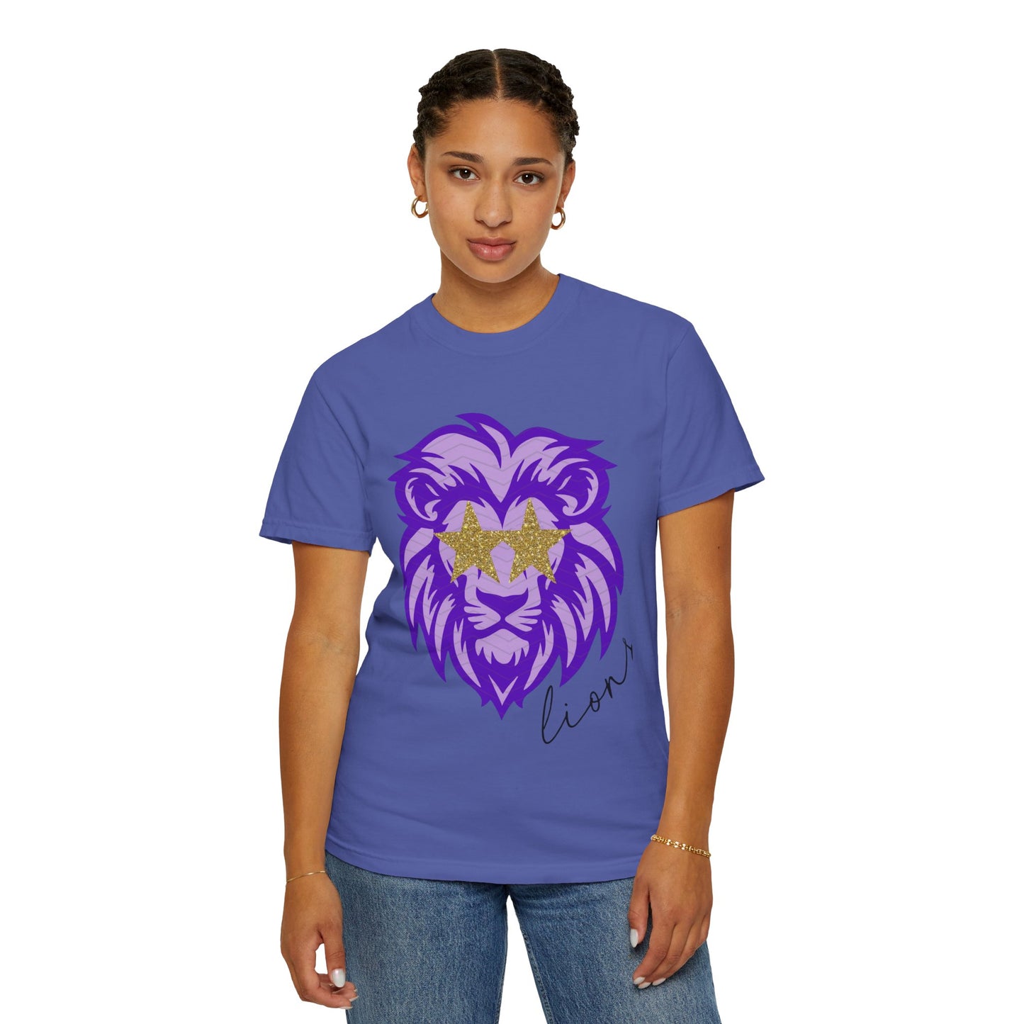Purple Lion Graphic T-Shirt