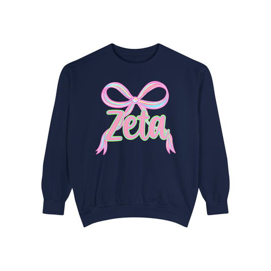 Zeta Graphic Sweatshirt, Cozy Fashion, Gift for Sorority Sisters, Cute Casual Wear, College Apparel, Unisex Outfit