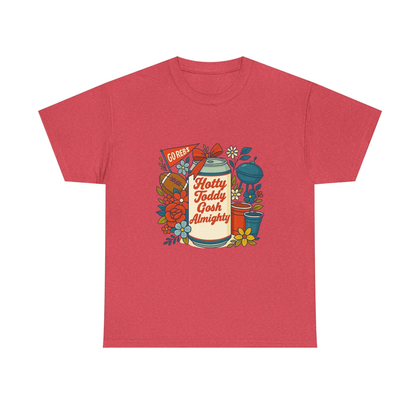 Hotty Toddy Heavy Cotton Tee - Unisex Graphic T-Shirt, Casual Wear, College Apparel, Gift for Students, Spring Break Fashion