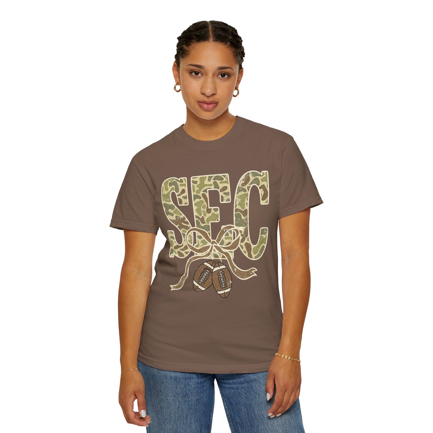 Camo Lettered Unisex T-Shirt - SEC Fan Gear - Gift for Him - Outdoor Wear