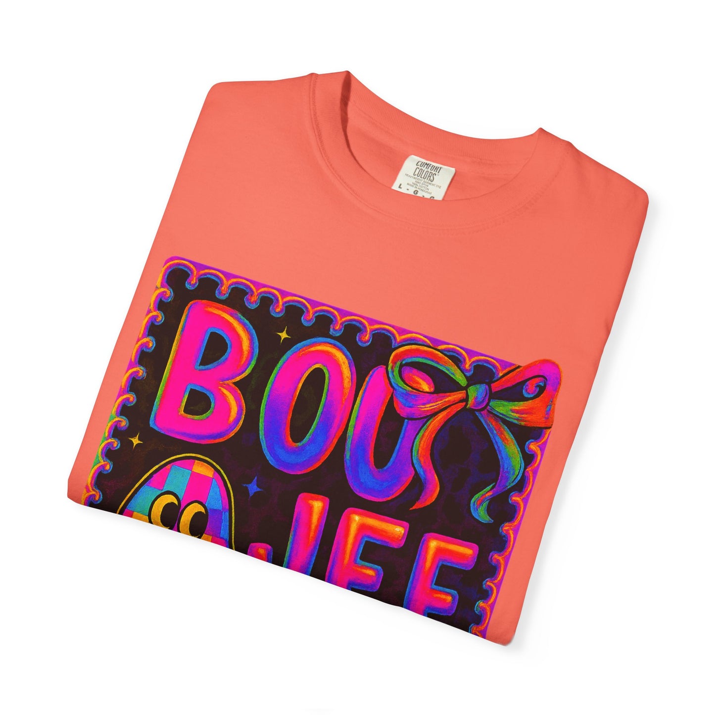 BOOJee Retro Comfort Colors, Garment-Dyed T-shirt, Colorful Graphic Tee, Unisex Streetwear, Fun Gift, Festival Fashion, Vegan Style