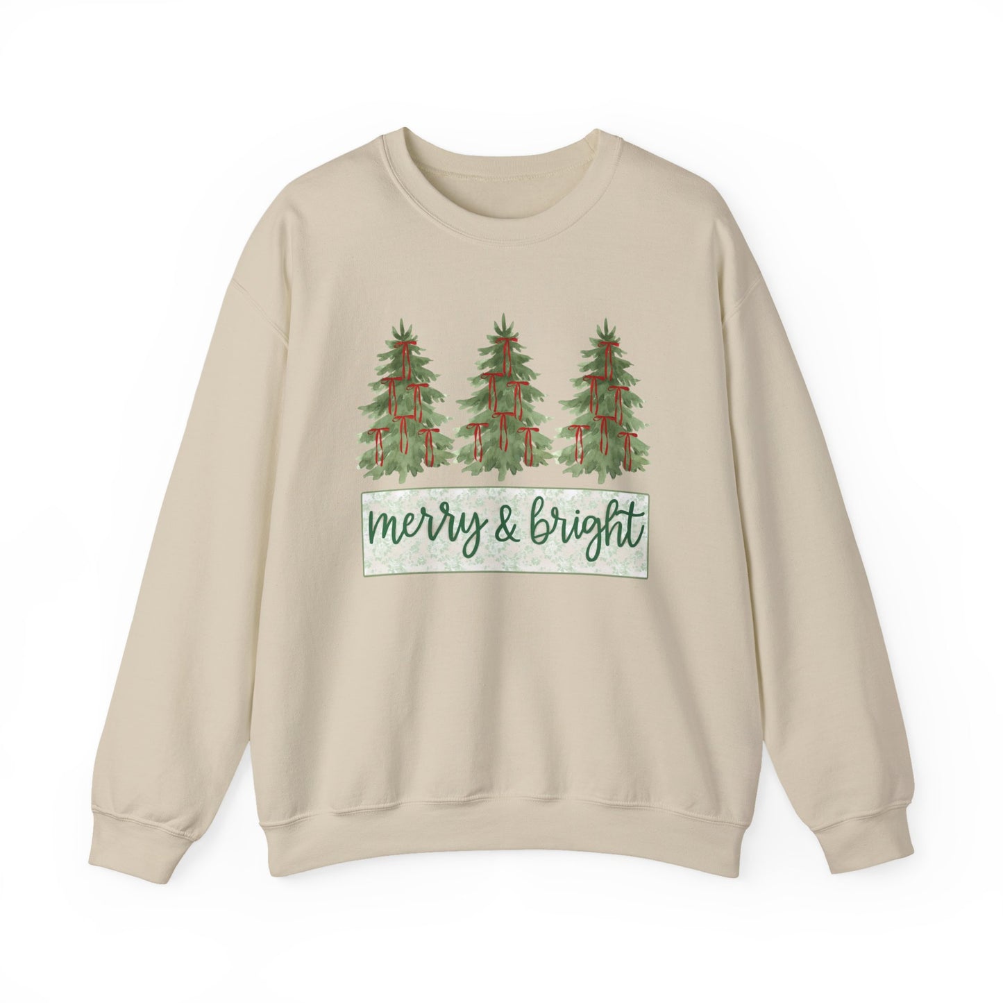 Merry & Bright Crewneck Sweatshirt | Cozy Holiday Gift, Unisex Apparel, Christmas Sweatshirt, Festive Fashion, Winter Wardrobe Essential