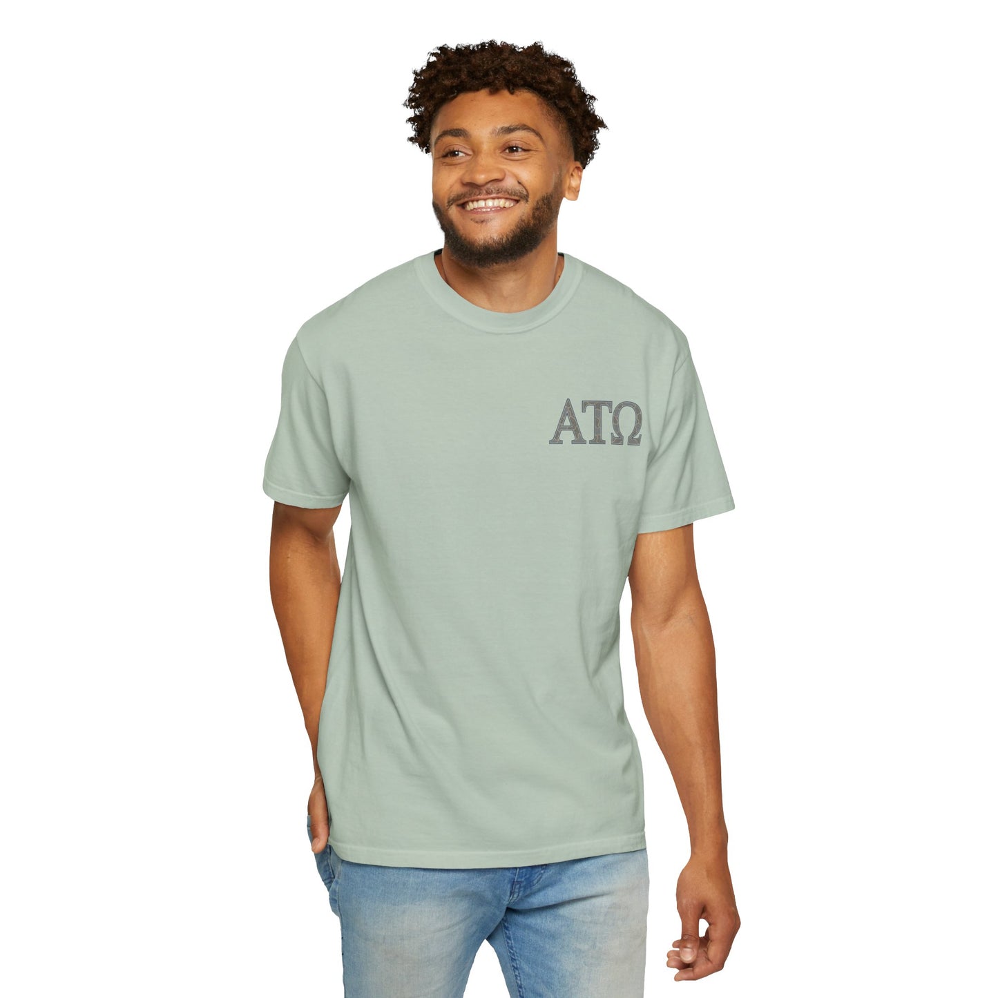 AlphaTauOmega Garment-Dyed T-shirt | Unisex Casual Tee for Fraternity Events, Gifts, College Life, Brotherhood, Greek Life