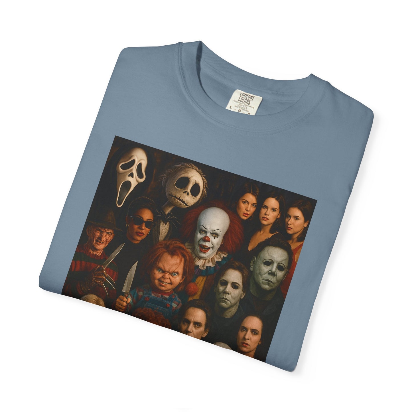 Spooky Halloween T-Shirt | Unisex Garment-Dyed Tee Featuring Iconic Horror Movie Characters, Perfect for Halloween Parties, Horror [...]