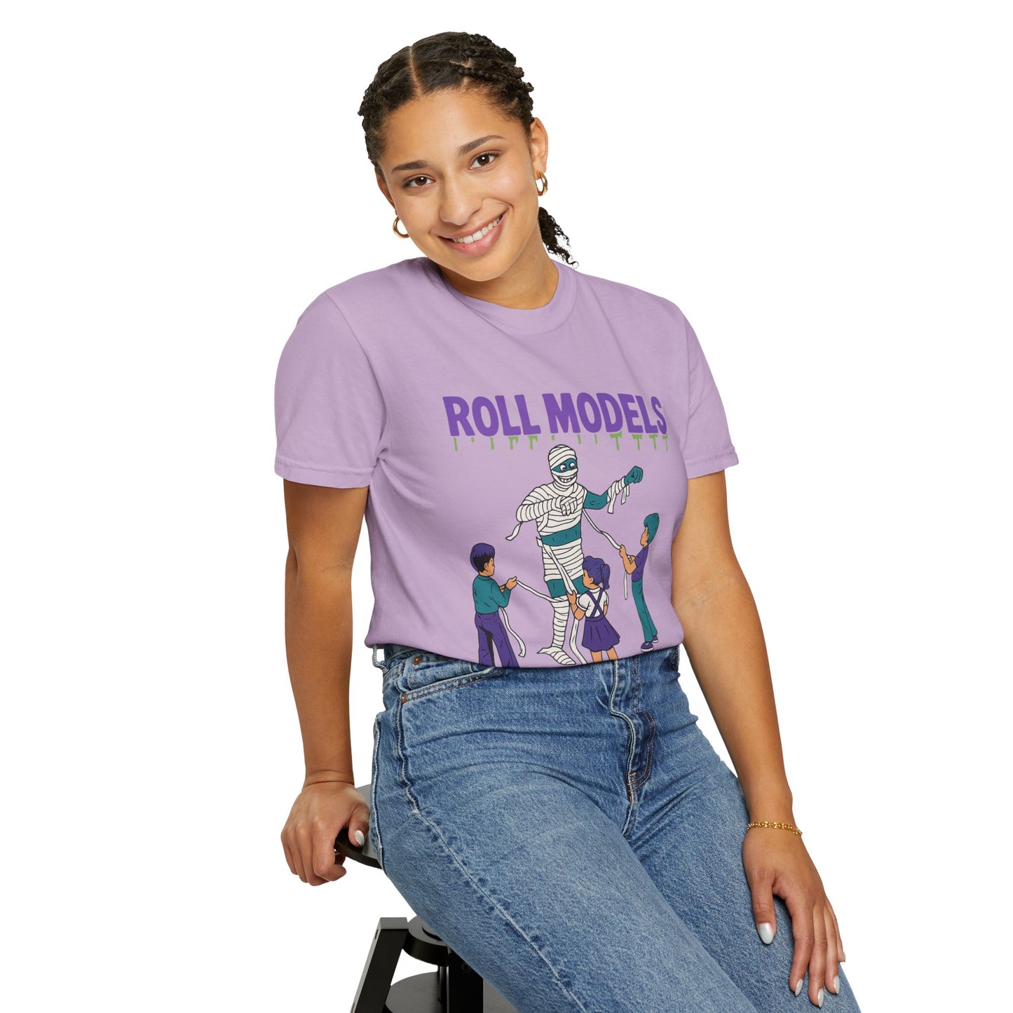 Mummy Roll Models T-Shirt, Cute Halloween Shirt, Kids Costume Tee, Family Fun Outfit, Retro Graphic Top, Vintage Style Tee