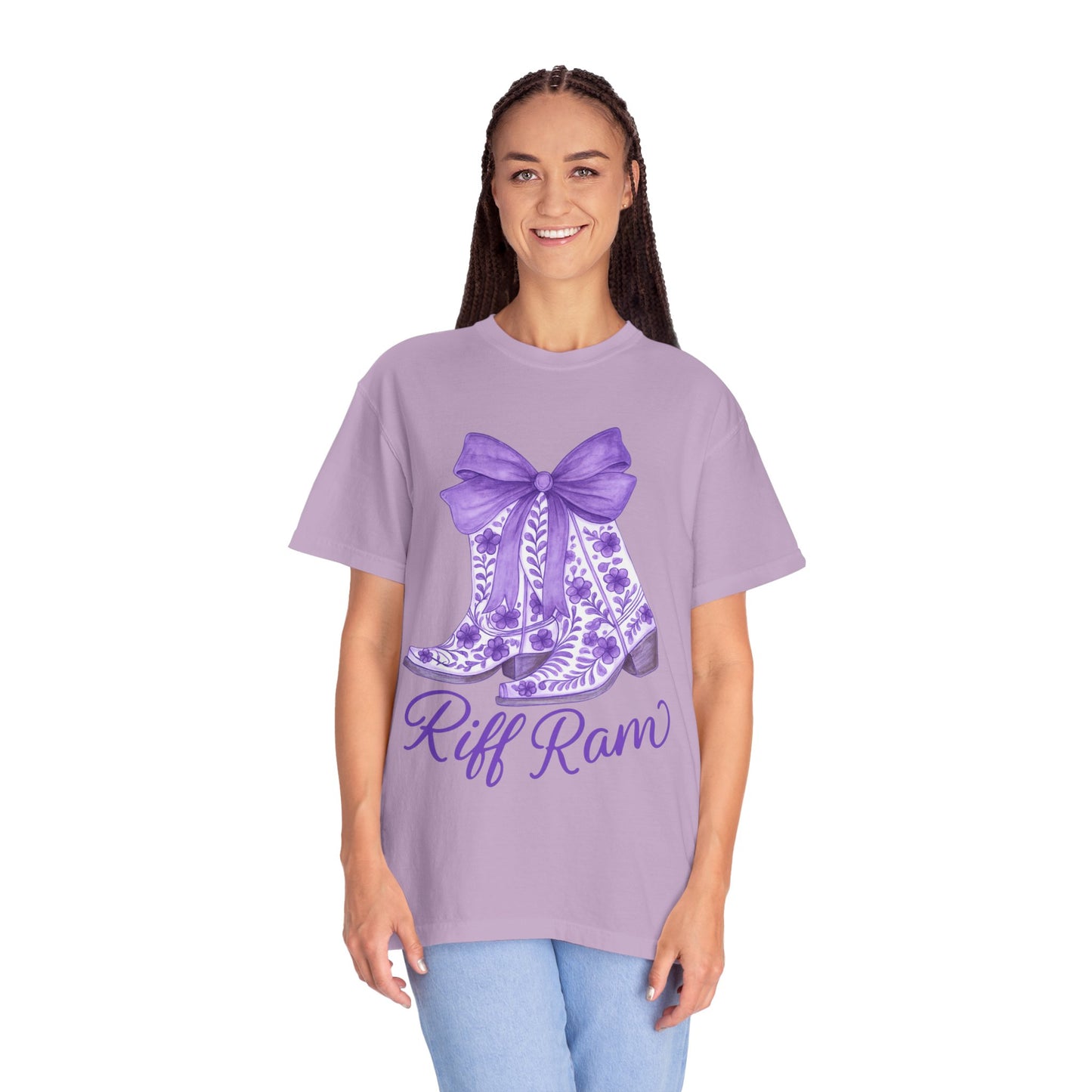 Purple Cowboy Boots T-Shirt | Western Style Tee, Festival Wear, Country Music Shirt, Gift for Horse Lovers, Casual Chic