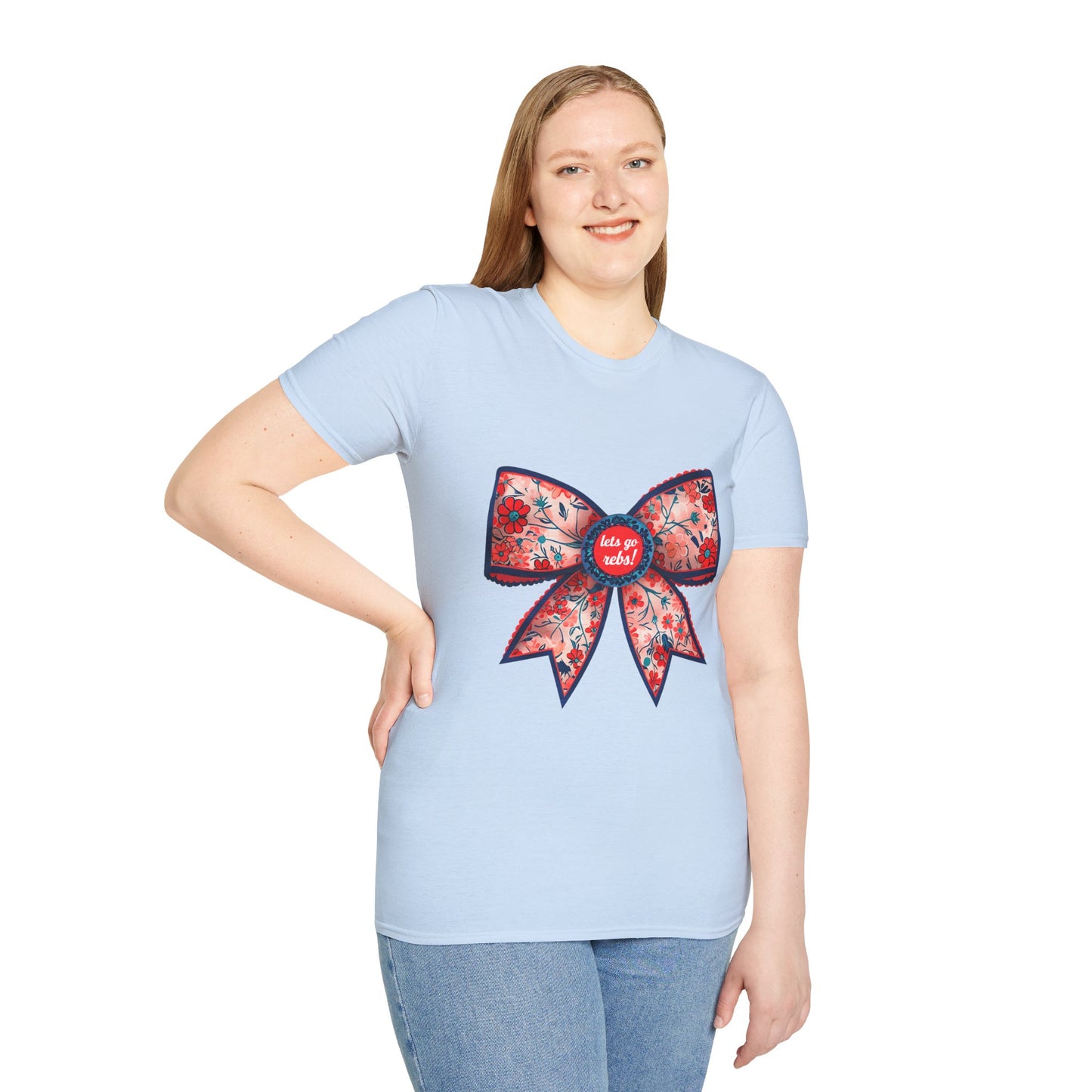 Go rebs coquette bow, Floral Bow T-Shirt | Gift for Her, Casual Wear, Birthday Party, Spring Fashion, Cute Graphic Tee