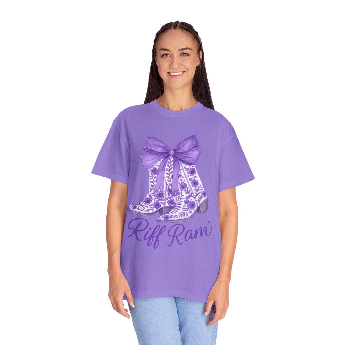 Purple Cowboy Boots T-Shirt | Western Style Tee, Festival Wear, Country Music Shirt, Gift for Horse Lovers, Casual Chic