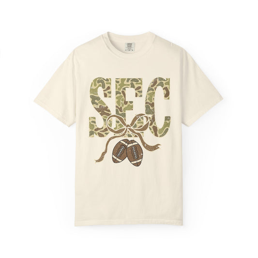 Camo Lettered Unisex T-Shirt - SEC Fan Gear - Gift for Him - Outdoor Wear