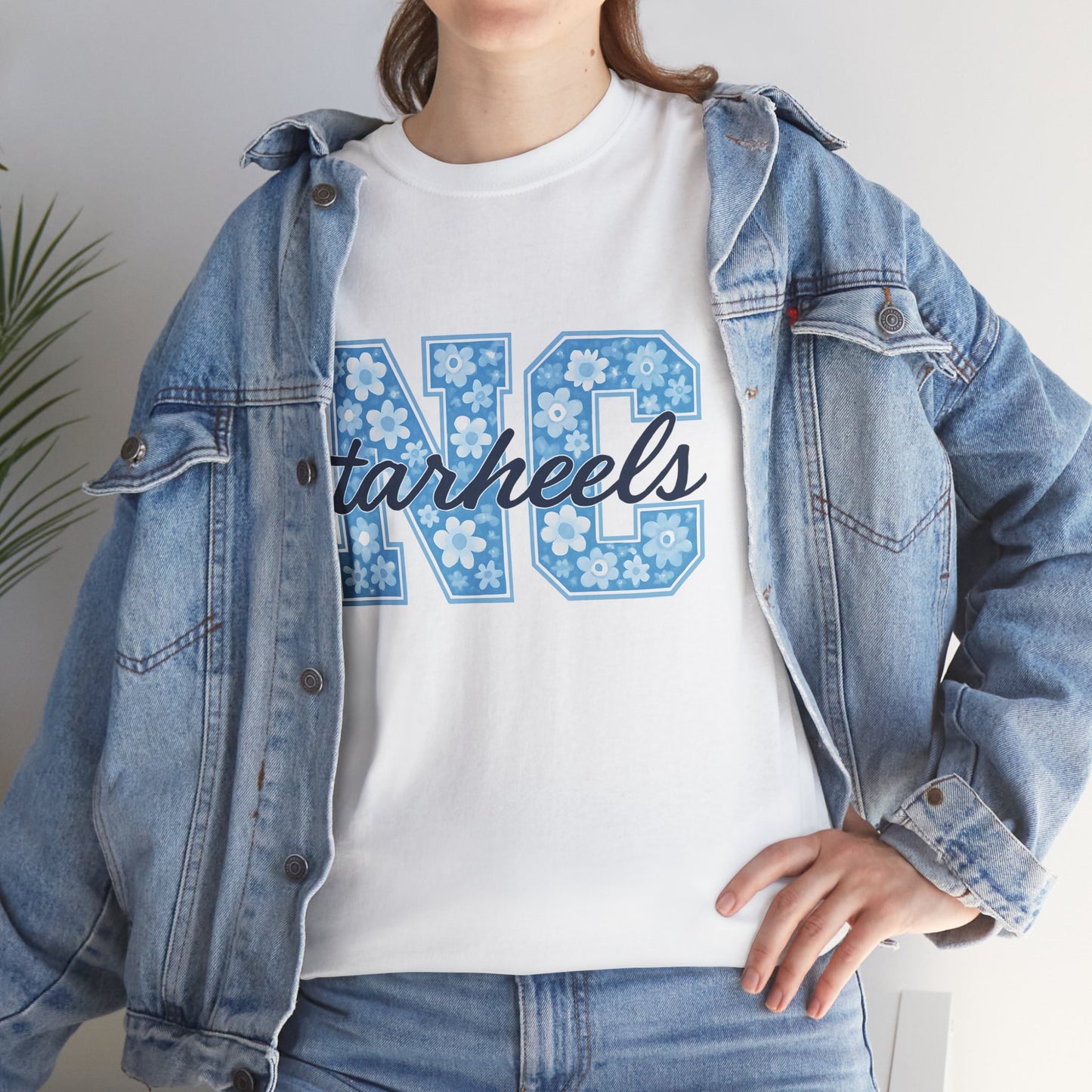 North Carolina Tarheels Unisex Heavy Cotton Tee, College Spirit Wear, Men's and Women's Casual T-Shirt, School Pride Apparel, Gift for Fans