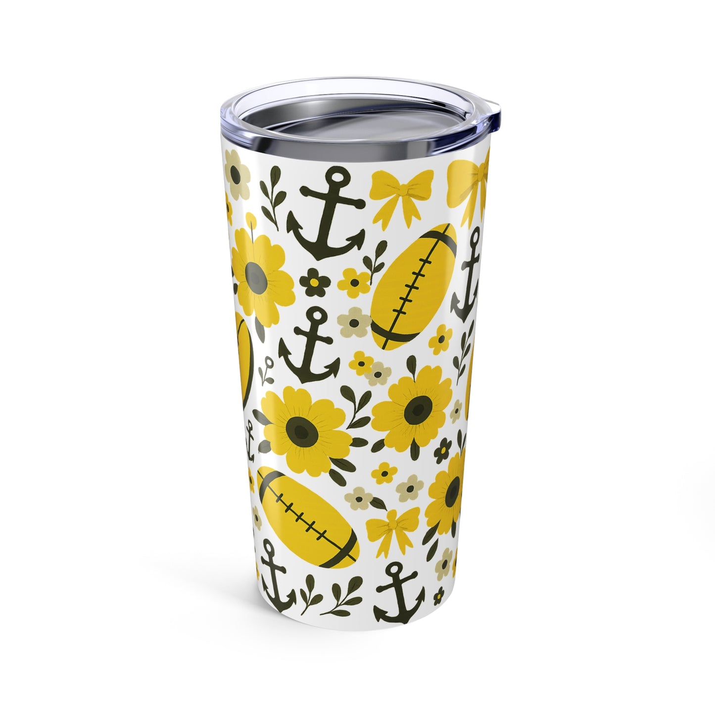Floral Anchor Tumbler, Floral Anchor Tumbler - 20oz Insulated Drinkware for Summer, Vandy Game Day, Vanderbilt Tn Gift, Nashville Tennessee Gift, Anchor Down
