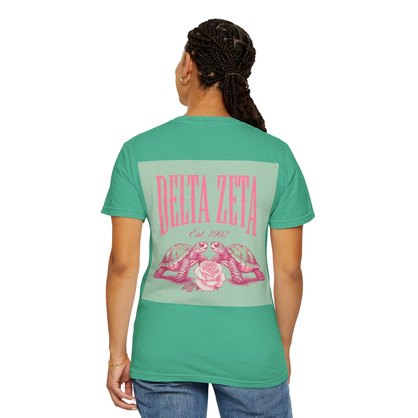 Delta Zeta Unisex T-Shirt, Sorority Shirt, Garment-Dyed Tee, Cute College Top, Sisterhood Apparel, Gift for Sorority Sisters