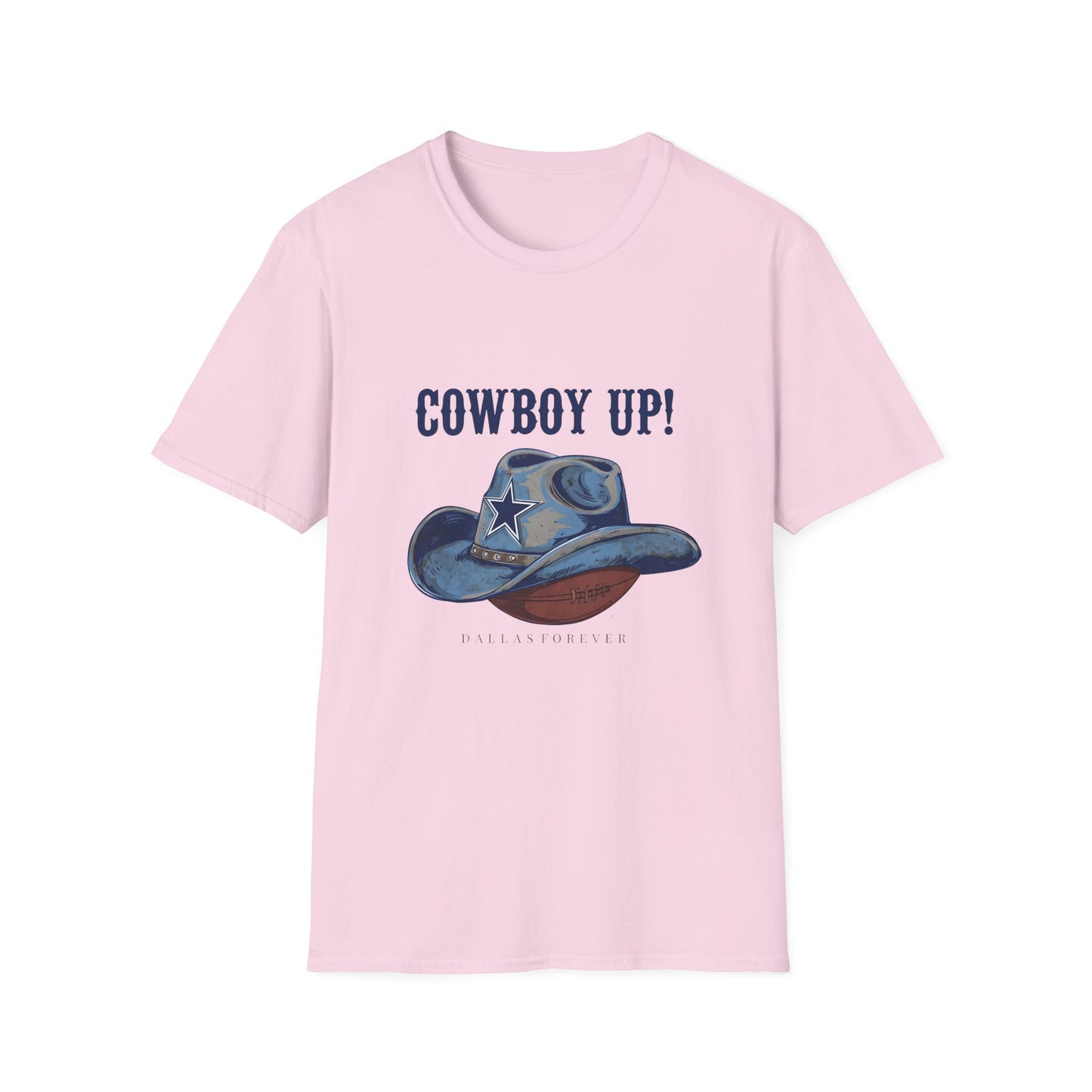 Cowboy Up! Unisex Softstyle T-Shirt - Casual Western Tee for Rodeos, Country Events, Fun Graphic Shirt, Everyday Wear