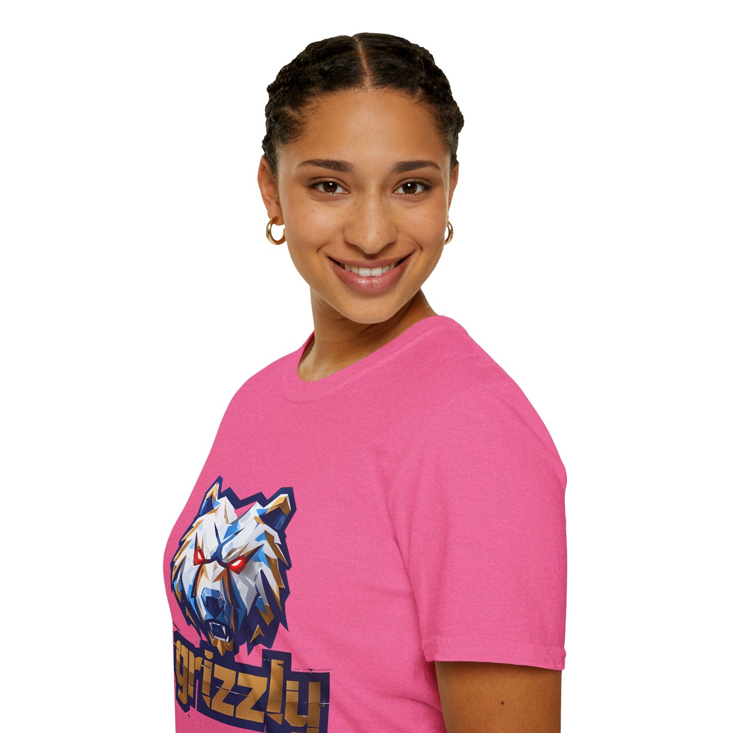 Grizzly Memphis Bear Graphic Tee, Unisex Softstyle T-Shirt, Memphis Basketball Fan, Memphis Grizz, 901, Go Grizz